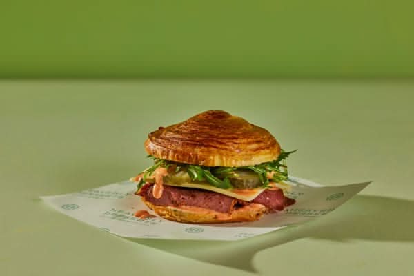 Pastrami & Swiss Croissant Bun