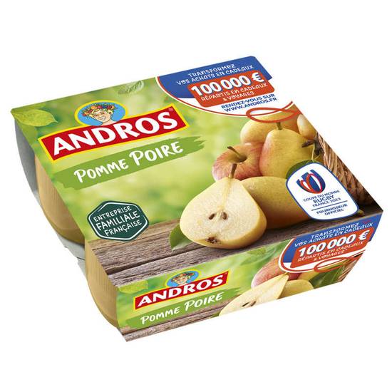 ANDROS - Compote - Pomme poire - 4 pots - 4x100g