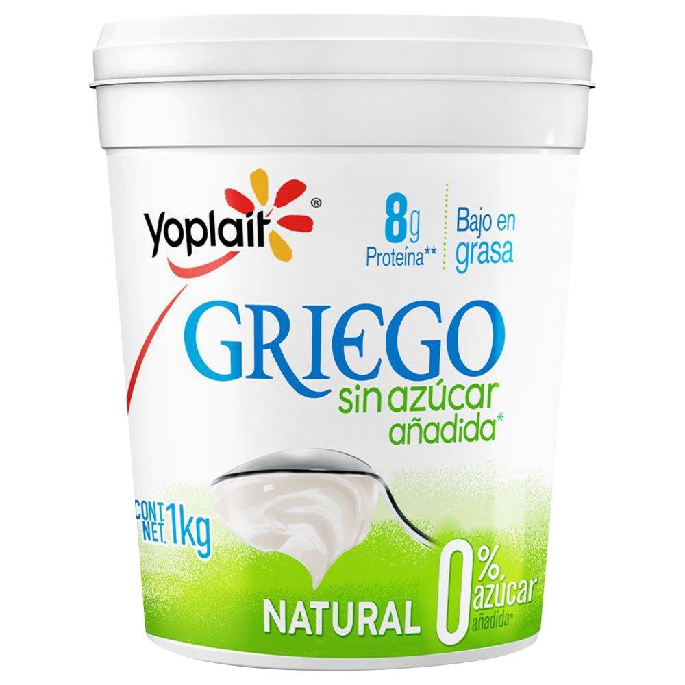 Yoplait yoghurt griego natural sin azúcar