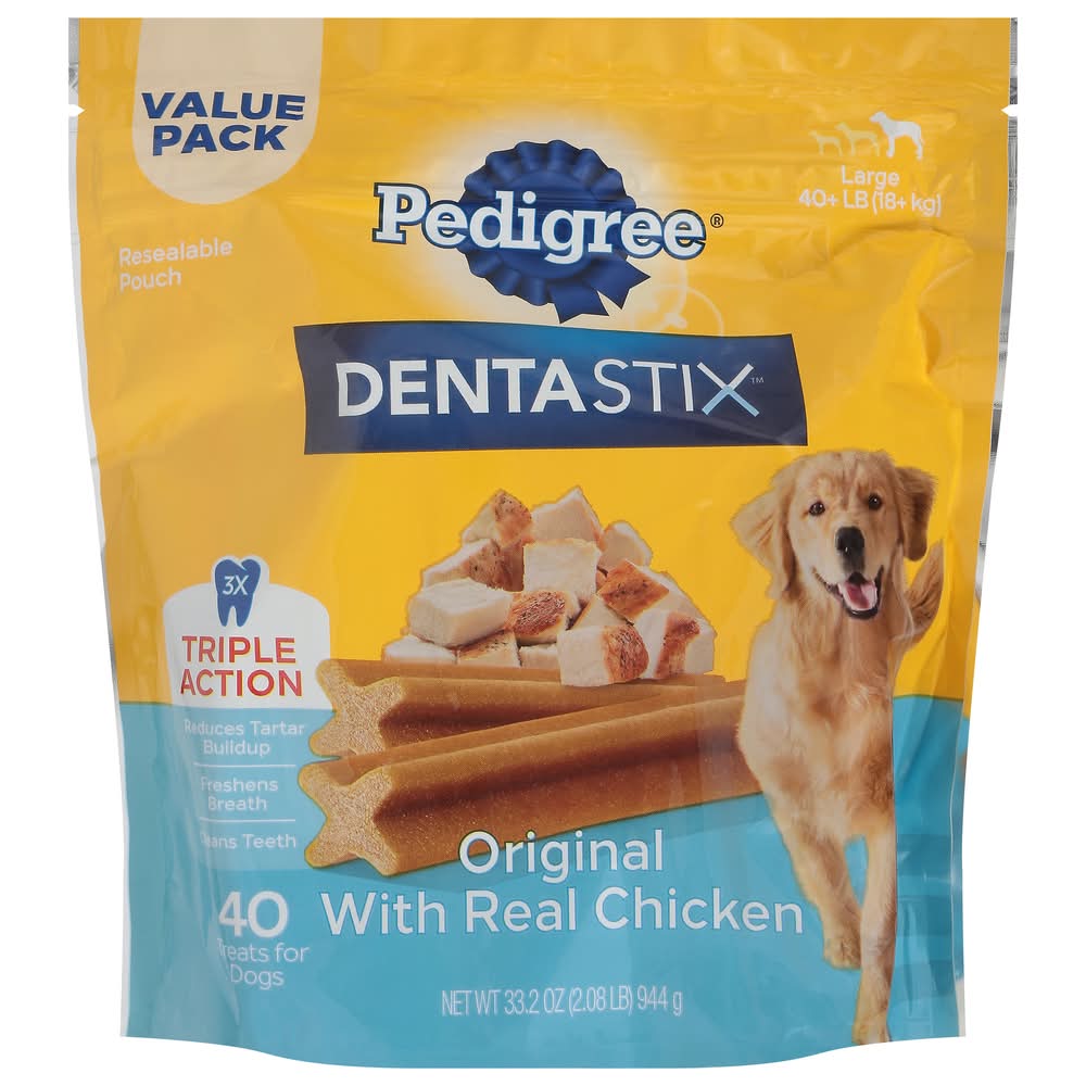 Pedigree Dentastix Real Chicken Treats For Dogs (33.2 oz, 40 ct)