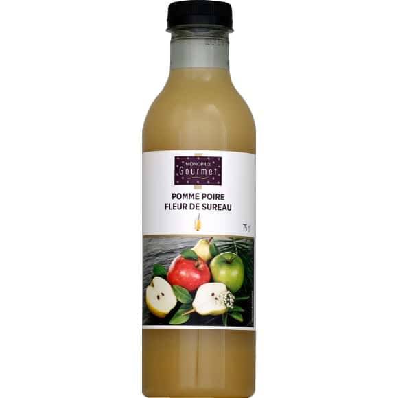 Monoprix Gourmet Jus Pomme, Poire Et Fleur De Sureau La Bouteille De 75Cl