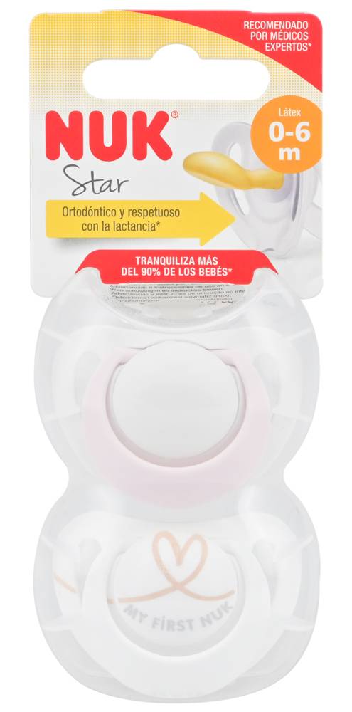 NUK ENTRETENEDOR STAR LATEX 0-6M *2