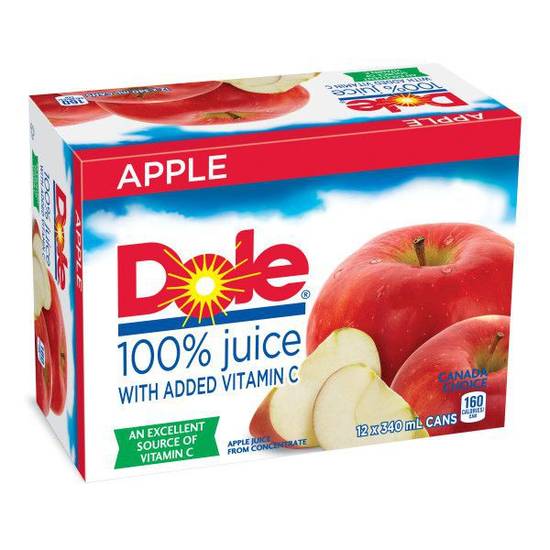 Dole Apple Juice (12 x 340 ml)