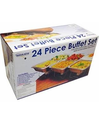 Serve-Rite - Buffet Set Frame Pan And Fuel - 24 Pc (1 Unit per Case)