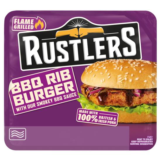 Rustlers Bbq Rib Burger