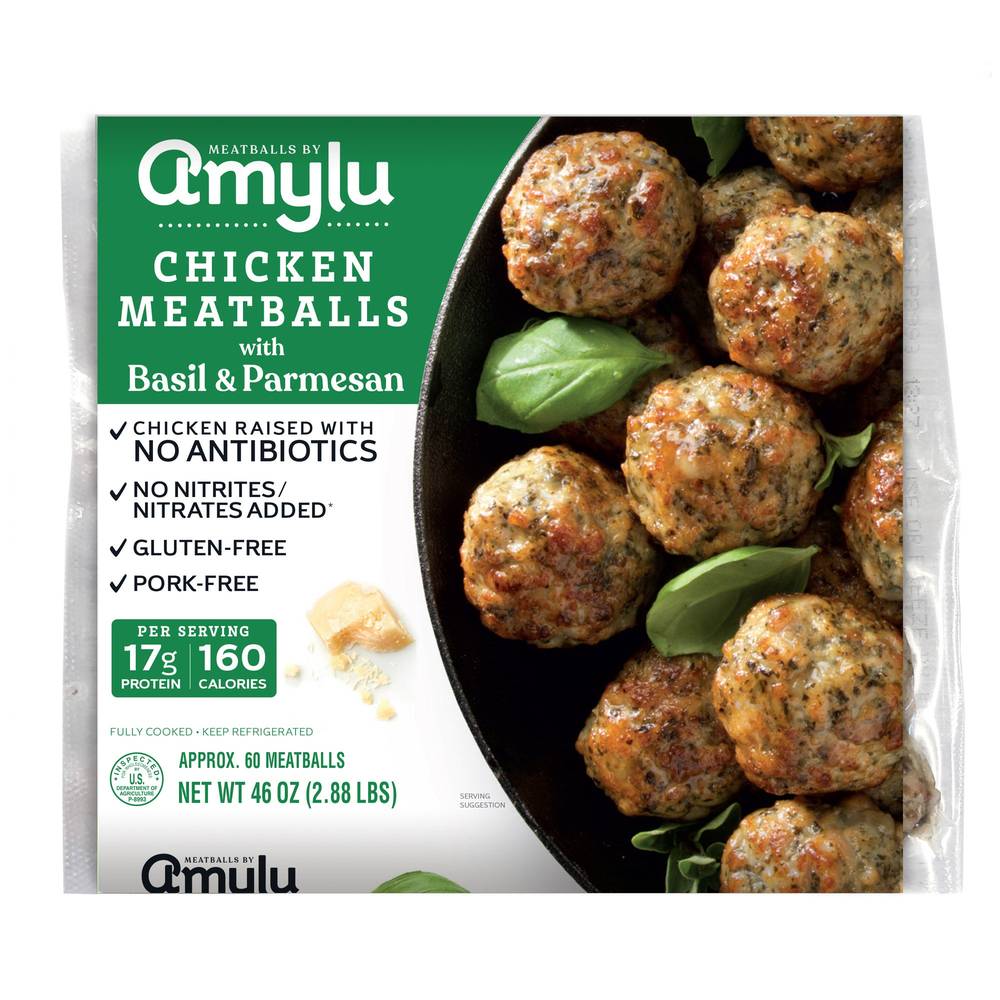 Amylu Chicken Meatballs With Parmesan & Basil