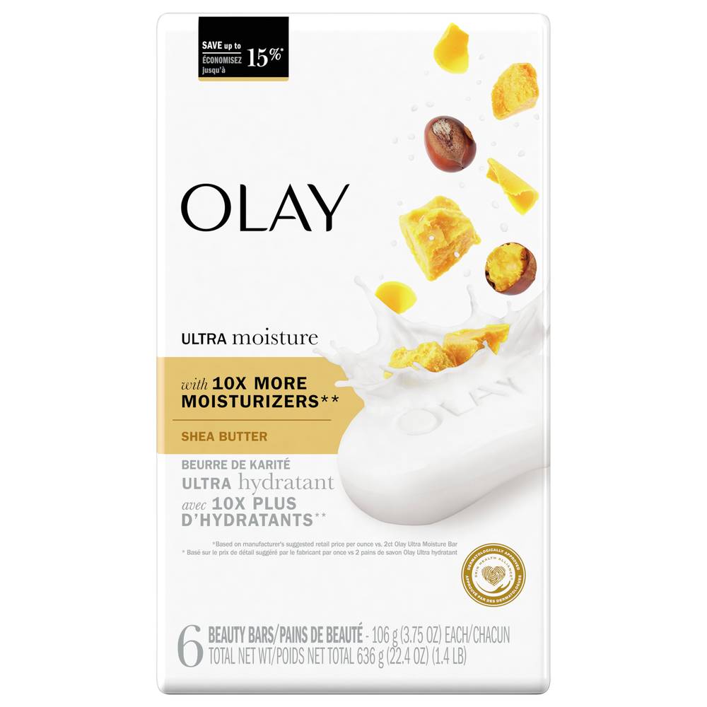 Olay Ultra Moisture Shea Butter Beauty Bar With Vitamin B3 Complex