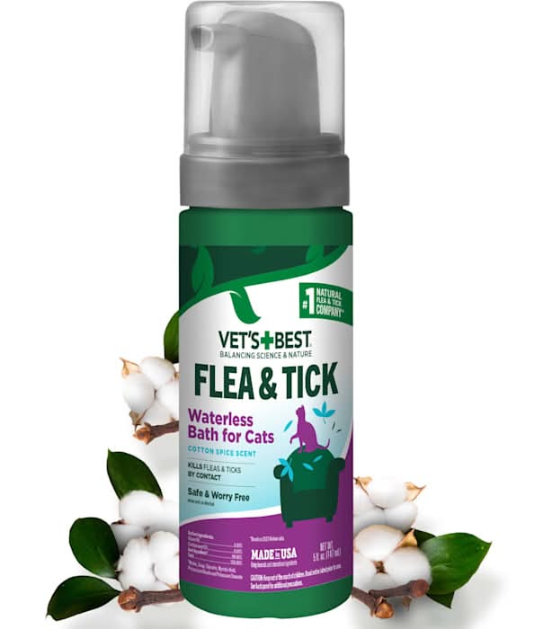 Vet's Best Flea & Tick Cat Waterless Bath (5 fl oz)