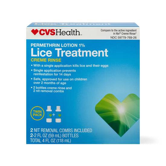 CVS Health Lice Treatment Twin Pack, 4 FL OZ