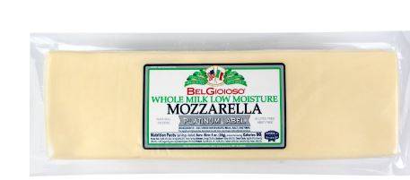 Belgioioso - Platinum Label Whole Milk Low Moisture Mozzarella Loaf, R/W (1 Unit per Case)