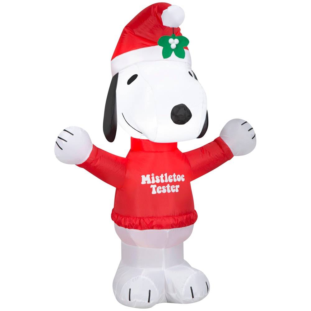 Peanuts 3.5-ft LED Snoopy Mistletoe Tester Christmas Inflatable | 114172