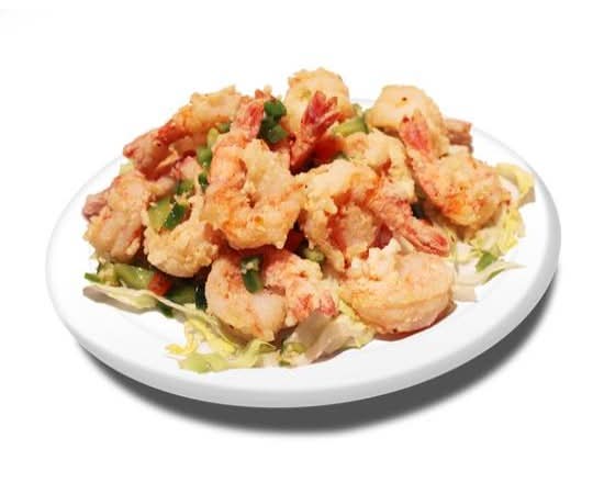 59a. Crevettes sel et poivre avec riz / Salt and Pepper Shrimps with rice / 椒盐虾饭