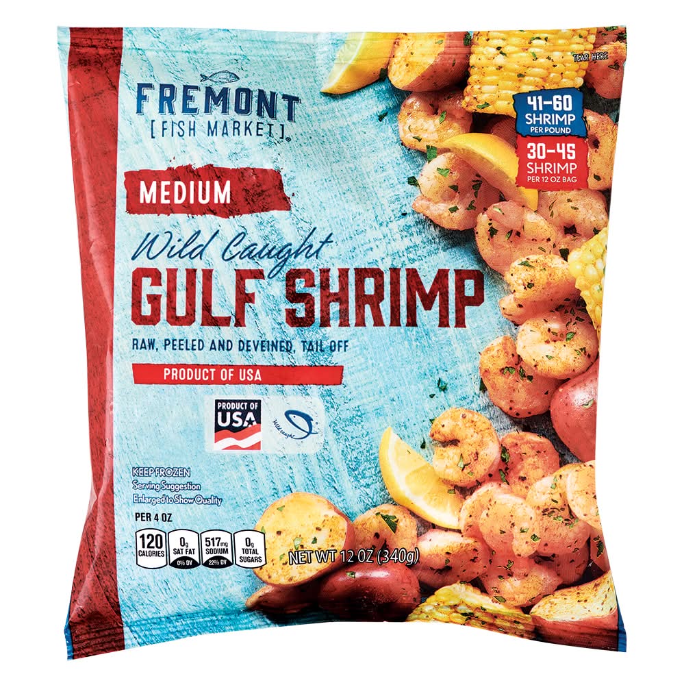 Fremont Fish Market Wild Caught Gulf Shrimp, Medium (12 oz)