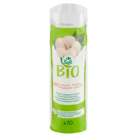 Carrefour Soft Bio Disques à Démaquiller Doux 70 Pièces