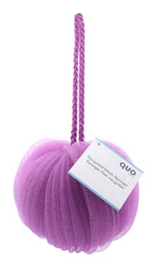 Quo Beauty Pumpkin Shape Mesh Sponge, Purple