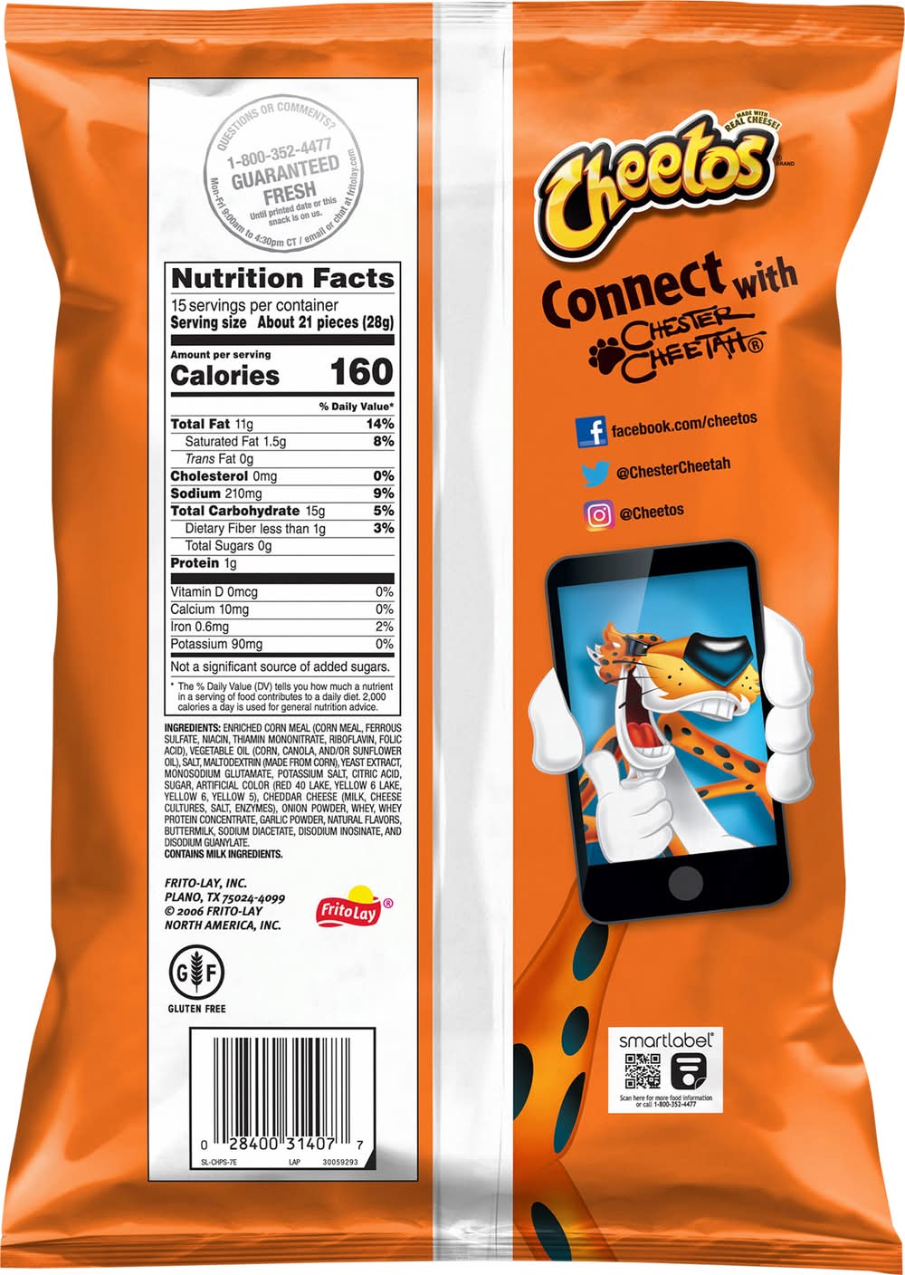 Cheetos Crunchy Snacks, Flamin' Hot (15 oz) | Postmates