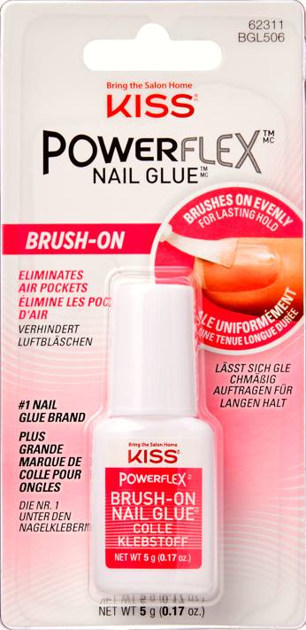 Kiss powerflex colle pour les ongles avec applicateur (1 unité) - powerflex brush-on nail glue (1 unit)