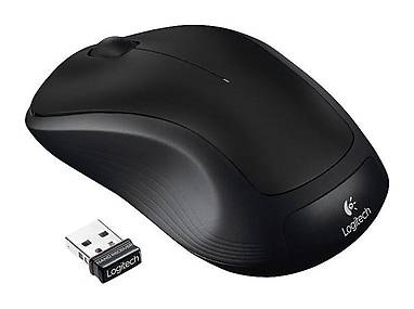 Logitech M310 Wireless Ambidextrous Optical USB Mouse, Black (910-004277)