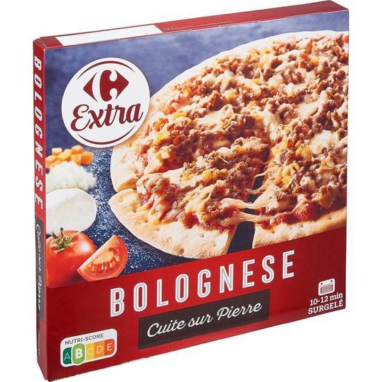 Carrefour Extra - Pizza à la bolognaise cuite sur pierre