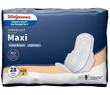 Walgreens Maxi With Flex-Wings Overnight