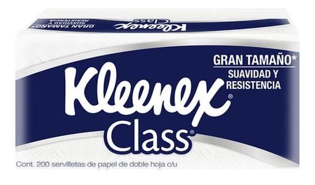 Kleenex · Class servilletas de hojas dobles, 29.2x29.9 cm (200 un)