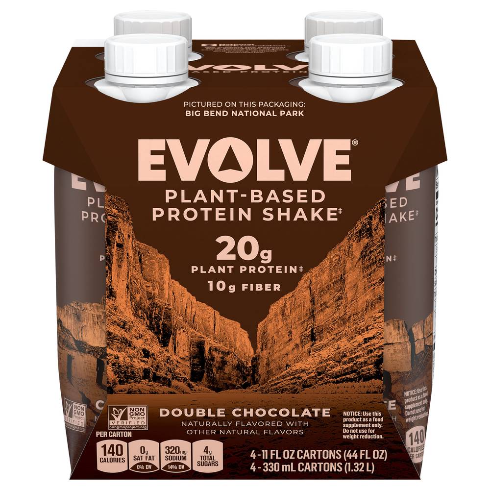 Evolve Protein Shake Plant-Based Classic Chocolate Gluten Free (44 fl oz)