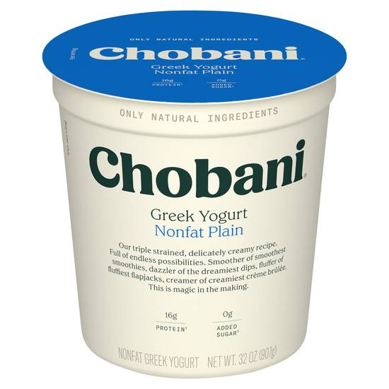 Chobani Non Fat Plain Greek Yogurt
