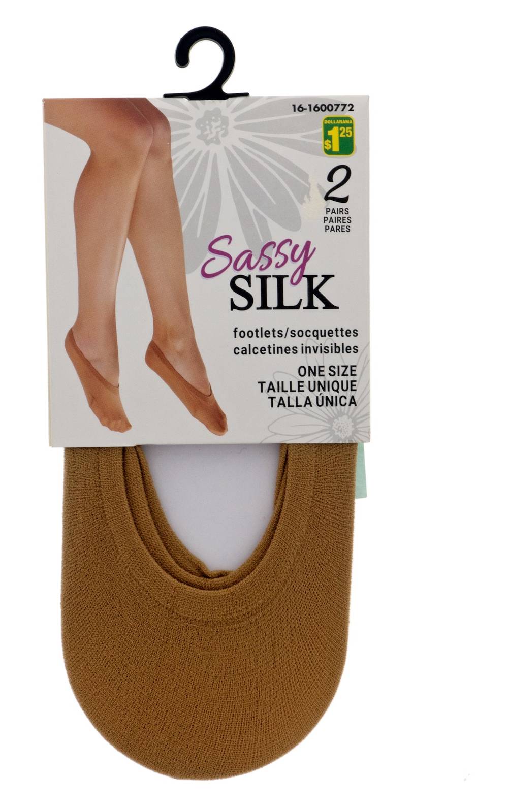 Silkies Nylon Footlets, One Size (2 ct)
