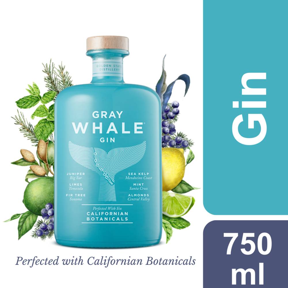 Gray Whale Gin Californian Botanicals Gin (750 ml)