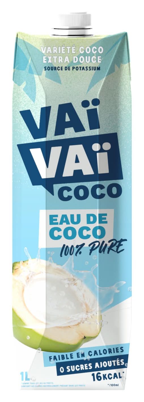 Vaïvaï - Eau de coco 100% pure sucres ajoutés (1L)