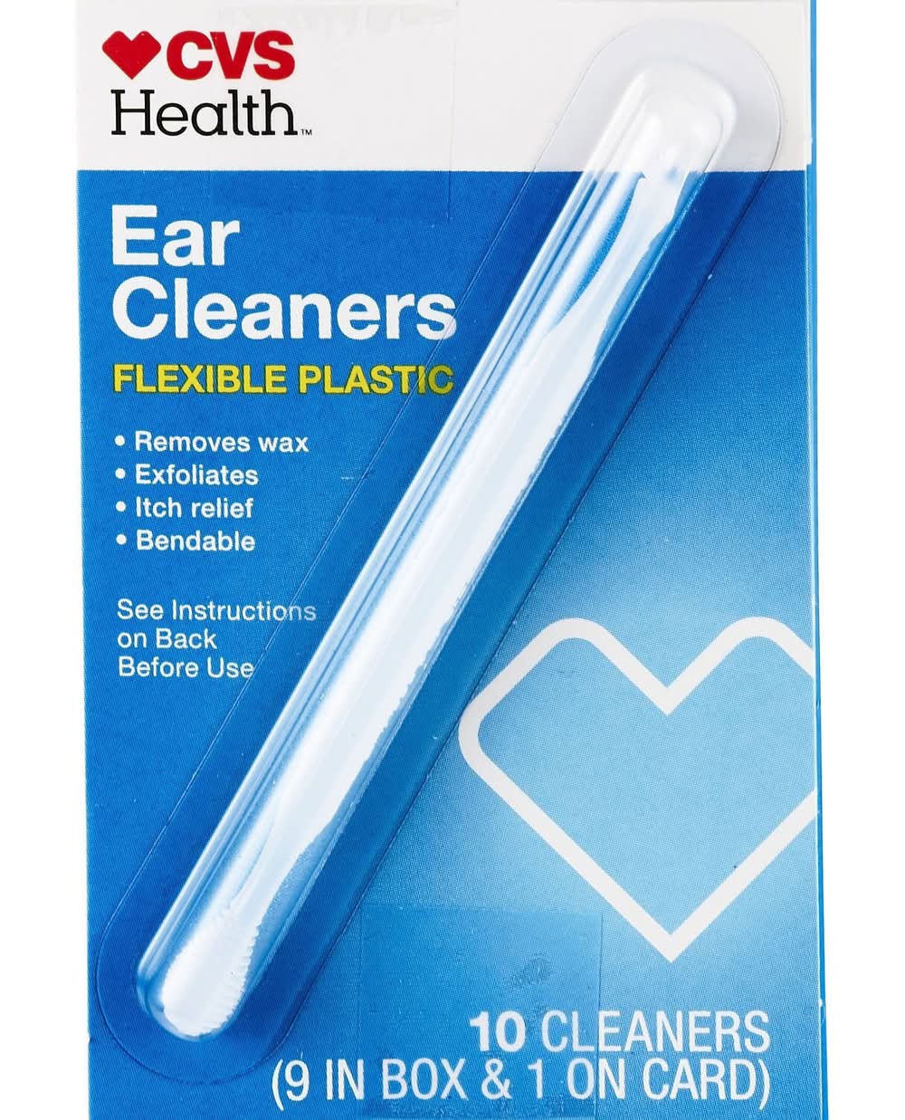 CVS Pharmacy Flexible Plastic Ear Cleaners, White (10 ct)