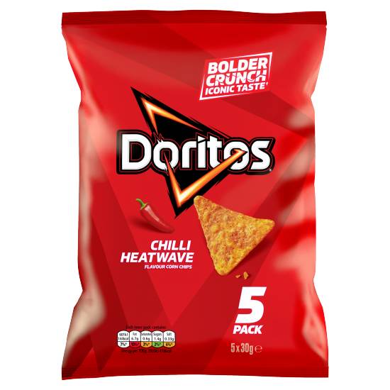 Doritos Chilli Heatwave, Corn Chips (5 x 30g)