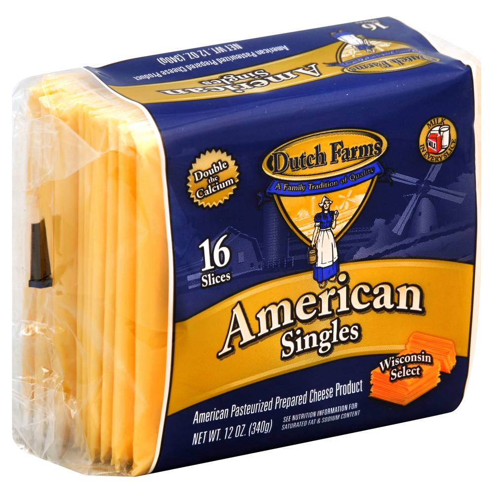 Dutch Farms American Singles Prepared Cheese Product (16 ct)