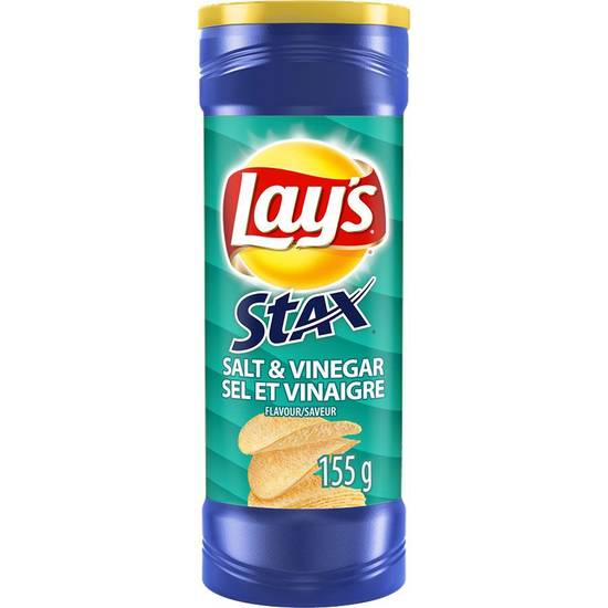 Lay's Stax Salt & Vinegar Chips (155 g)