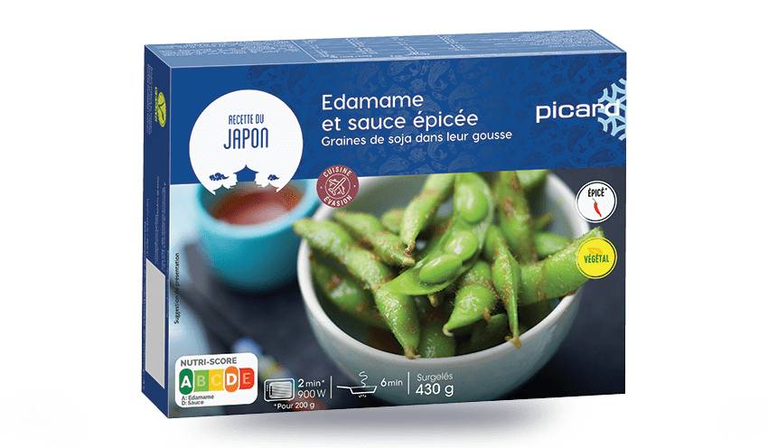 Edamame et sauce épicée