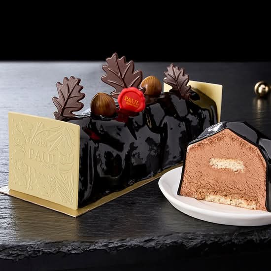 La part de bûche Intense au chocolat