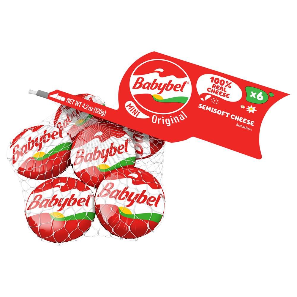 Babybel Original Mini Semisoft Cheese Chunks (6 x 0.7 oz)
