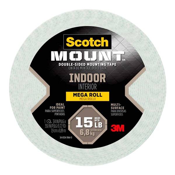 Scotch-Mount Indoor Double-Sided Mounting Tape Mega Roll
