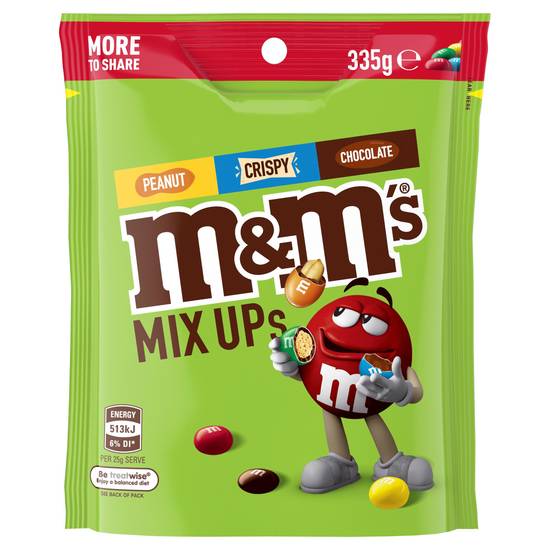 M&Ms Mix Ups Milk Chocolate Share Bag 335g