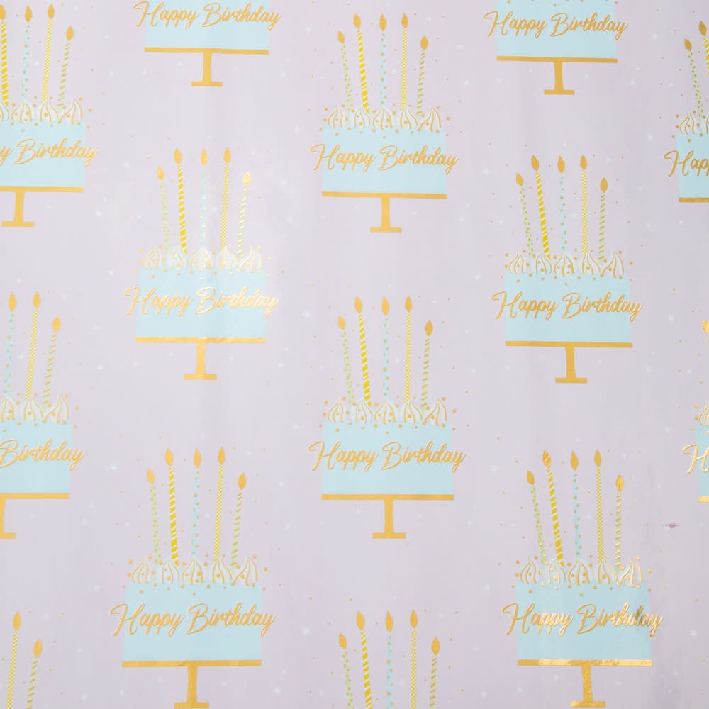 Printed Gift Wrap Pink & Gold Cake
