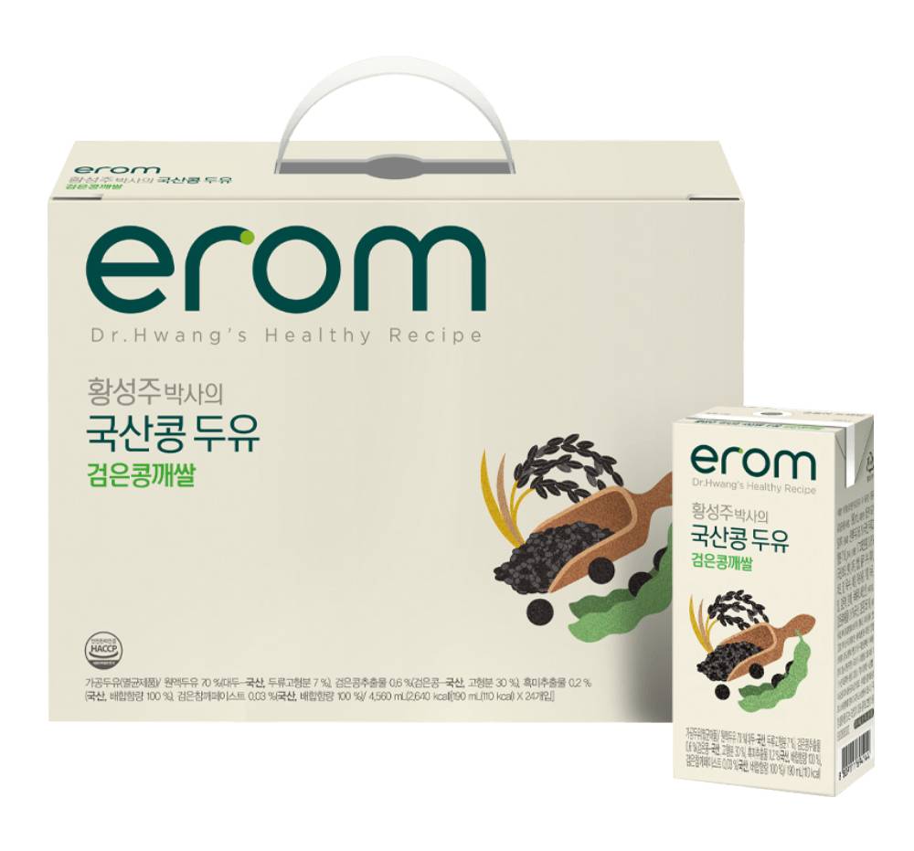 EROM Dr. Hwangs Black Bean Soymilk Healthy Recipe (190 ml, 16 ct)