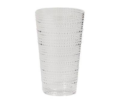 Clear Hobnail Highball Plastic Glass, 23.5 Oz.
