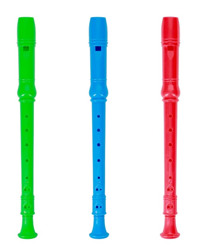 JA-RU Novelty World Plastic Recorder Instrument, Assorted (3 ct)