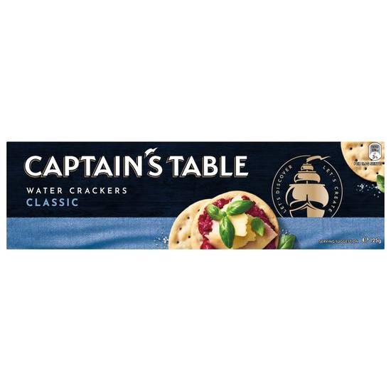 Captain's Table Water Cracker 125g