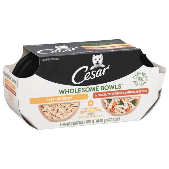 Cesar Wholesome Bowls Variety Favour Canine Cuisine Dog Food (6 ct)