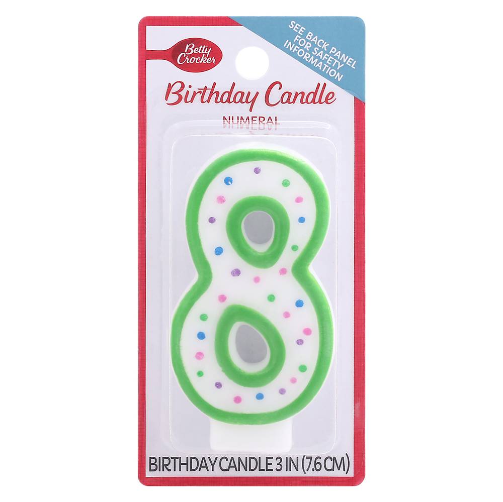 Betty Crocker Numeral 8 Birthday Candle