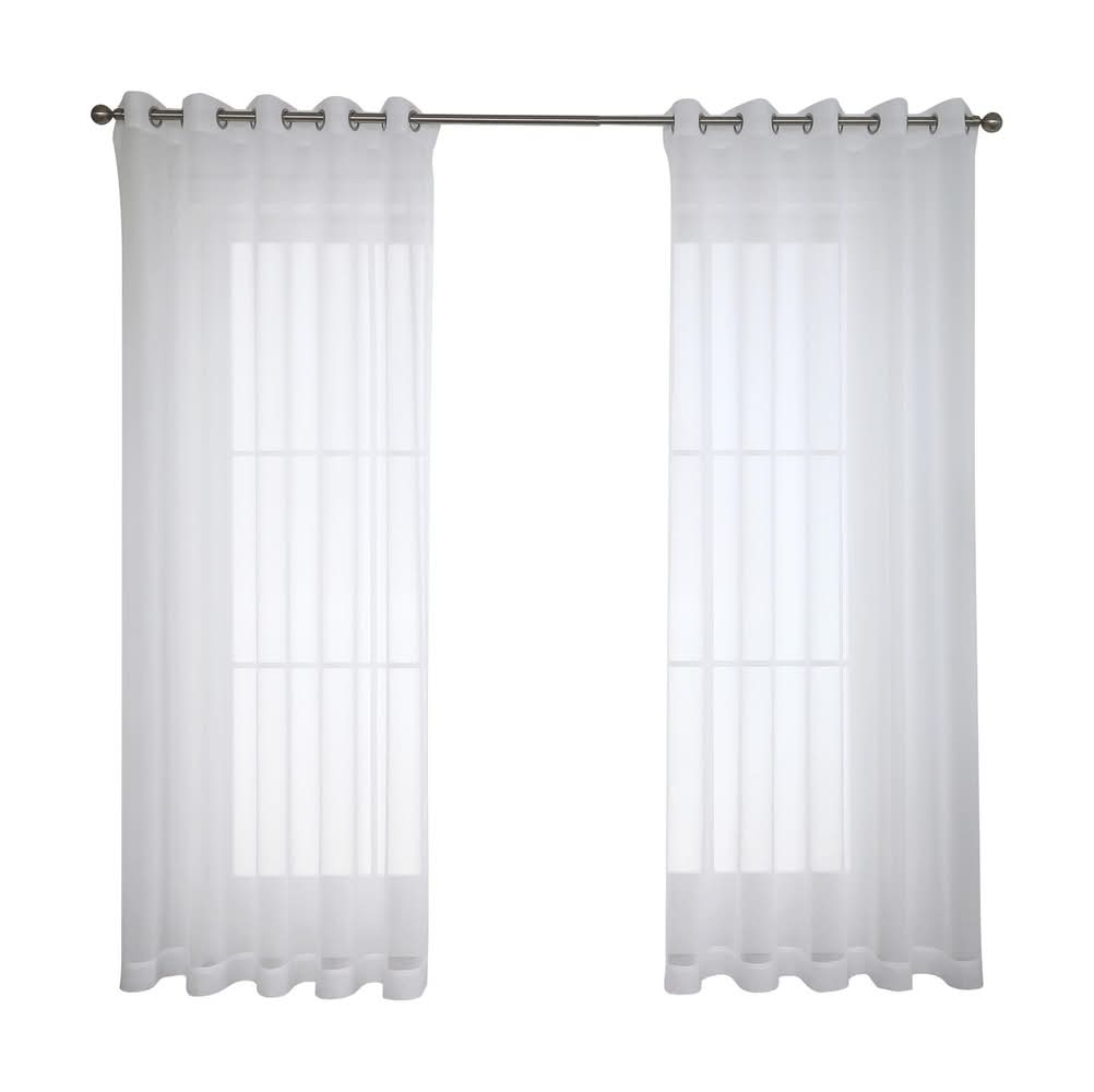 Windoware 180 x 223cm White Misty Eyelet Sheer Curtain - 1 Pack