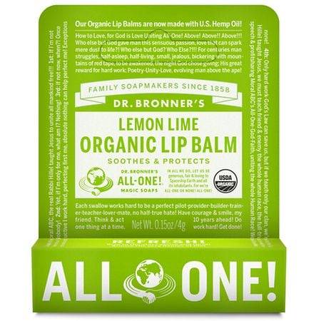 Dr. Bronner's Magic Soaps Lemon Lime Organic Lip Balm