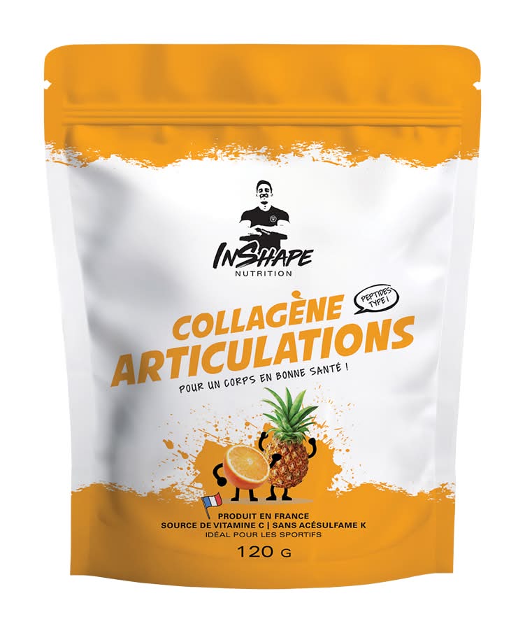 Collagène orange ananas INSHAPE NUTRITION, sachet de 120g
