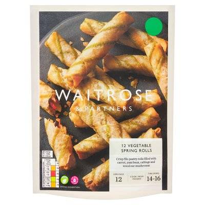 Waitrose & Partners Vegetable Spring Rolls (12 pack)